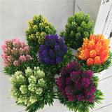 Artificial Flower Bushes Potted Flower Pots Plastic Fake Flowers Home Decorations Indoor Decors