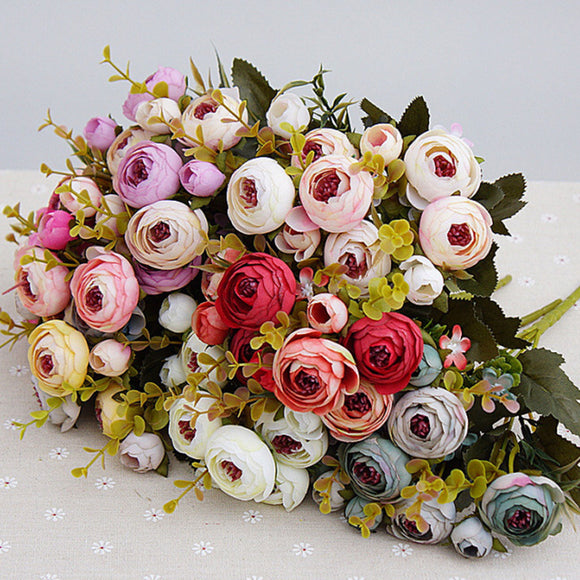 Peony Artificial Multi-colored Flowers For Home Wedding Party Decorations High Quality Artificial Flowers