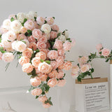 Beautiful Peony Artificial Flowers Silk Material Home Decoration, Wedding Decoration Fake High Quality Flowers