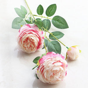 Beautiful Peony Artificial Flowers Silk Material Home Decoration, Wedding Decoration Fake High Quality Flowers