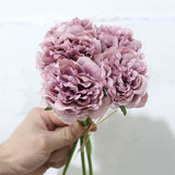 5 Heads Artificial Hydrangea Flowers Silk Material Artificial Flower Decors For Home Decorations Parties Fake Flowers