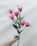 7 Heads of Artificial Lisianthus Flowers For Home Decors Wedding Bouquets Living Room Decorations High Quality Fake Flowers