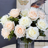 White Rose Artificial Flowers For Home Decorations High Quality Flower Decorations For Weddings and Parties