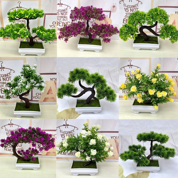Artificial Miniature Trees Bonsai Type Artificial Trees Potted Artificial Trees Ornaments For Home Decors