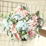 Artificial Hydrangea Flower Bouquets For Home Decors and Wedding Arrangements Living Room Decorations Fake High Quality Flowers