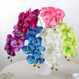 Artificial White Orchid Flowers High Quality Butterfly Moth Fake Flowers For Weddings and Home Decorations