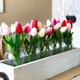 10PCs Artificial Tulip Flowers Real Feel Artificial Bouquets For Home Living Room Decorations Indoor Artificial Plants