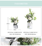 Glass Vases With Flowers For Wedding Decorations Home Decors Artificial Flower Decorations With Vase