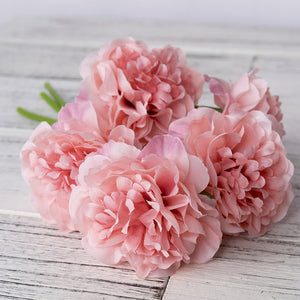 Artificial Peony Flowers For Home Decorations Weddings Bouquet Indoor Living Room Decors High Quality Fake Flowers