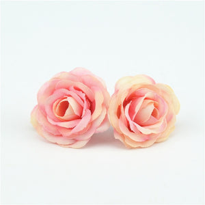 10 PCs 2.5cm Mini Rose Artificial Flowers Silk Material Fake Flowers For Wedding Decorations Home Decorations