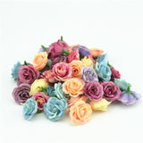 10 PCs 2.5cm Mini Rose Artificial Flowers Silk Material Fake Flowers For Wedding Decorations Home Decorations