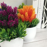 Artificial Flower Bushes Potted Flower Pots Plastic Fake Flowers Home Decorations Indoor Decors