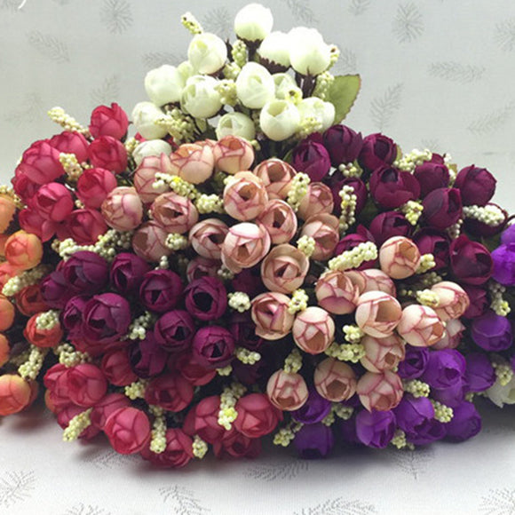 15Heads Small Peony Artificial Flowers For Bouquets Wedding Decorations Home Decors Party Arrangements Table Top Decorations