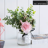 Glass Vases With Flowers For Wedding Decorations Home Decors Artificial Flower Decorations With Vase