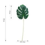 Artificial Tropical Palm Monstera Leaves For Home Decoration Garden Decors Living Room Bathroom Decorations Fake Plants