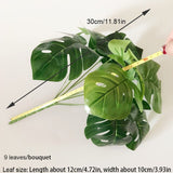 Artificial Tropical Palm Monstera Leaves For Home Decoration Garden Decors Living Room Bathroom Decorations Fake Plants