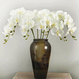 Artificial White Orchid Flowers High Quality Butterfly Moth Fake Flowers For Weddings and Home Decorations