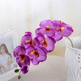 Artificial White Orchid Flowers High Quality Butterfly Moth Fake Flowers For Weddings and Home Decorations