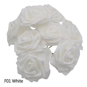 25 Heads 8CM New Artificial Foam Roses For Home Decorations Living Room Decorations Bedroom Decorations