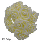 25 Heads 8CM New Artificial Foam Roses For Home Decorations Living Room Decorations Bedroom Decorations