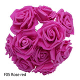 25 Heads 8CM New Artificial Foam Roses For Home Decorations Living Room Decorations Bedroom Decorations