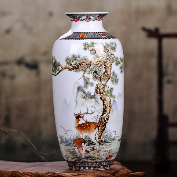 Ceramic Vases For Home Decorations Chinese Style Painted Pots For Indoor Decorations