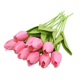 10PCs Artificial Tulip Flowers Real Feel Artificial Bouquets For Home Living Room Decorations Indoor Artificial Plants