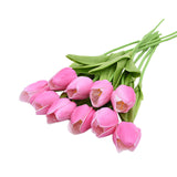 10PCs Artificial Tulip Flowers Real Feel Artificial Bouquets For Home Living Room Decorations Indoor Artificial Plants