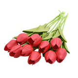 10PCs Artificial Tulip Flowers Real Feel Artificial Bouquets For Home Living Room Decorations Indoor Artificial Plants