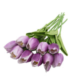 10PCs Artificial Tulip Flowers Real Feel Artificial Bouquets For Home Living Room Decorations Indoor Artificial Plants