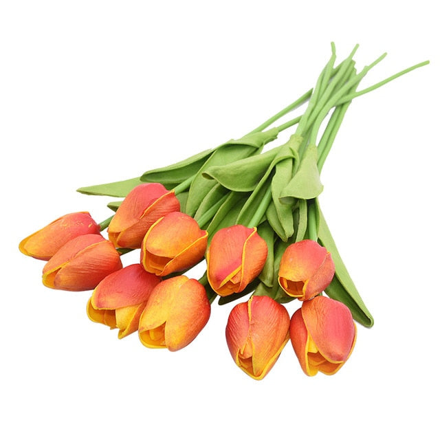 10PCs Artificial Tulip Flowers Real Feel Artificial Bouquets For Home –  Blossoms By Shim