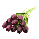 10PCs Artificial Tulip Flowers Real Feel Artificial Bouquets For Home Living Room Decorations Indoor Artificial Plants