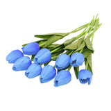 10PCs Artificial Tulip Flowers Real Feel Artificial Bouquets For Home Living Room Decorations Indoor Artificial Plants